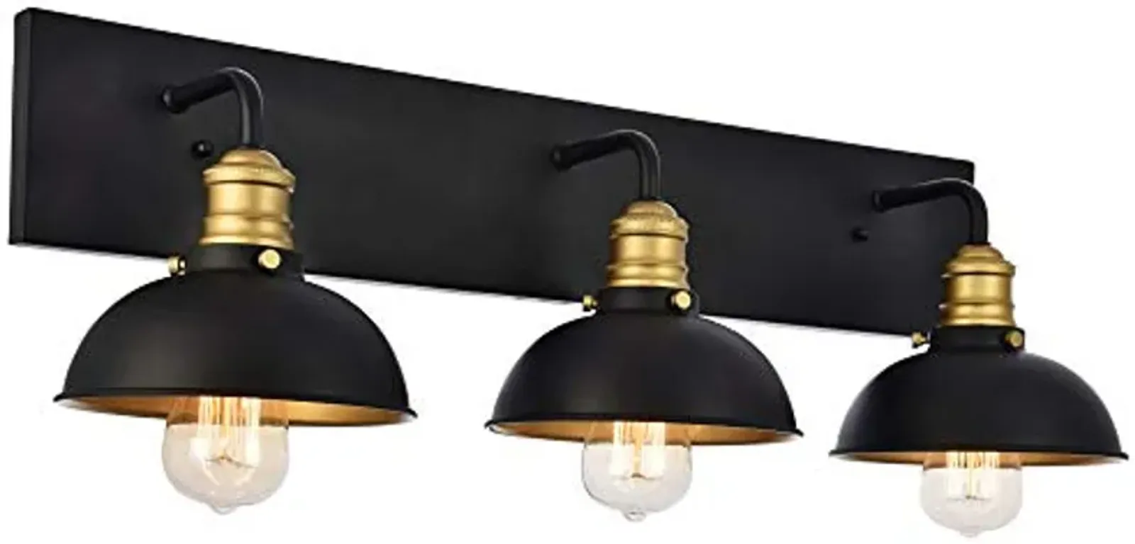 Elegant Lighting Living District Indoor Modern Home Decorative Bright Ceiling Anders Collection Wall Sconce D27 H8.3 Lt:3 Black and Brass Finish