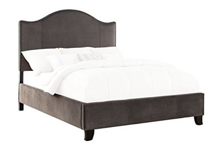Lexicon Dorian Velvet Upholstered Bed, Cal King, Gray