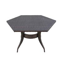 Christopher Knight Home Gybson Outdoor 53" Wicker Hexagon Dining Table, Multibrown