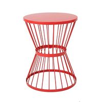 Christopher Knight Home Lassen Outdoor 16" Iron Side Table, Matte Red