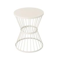 Christopher Knight Home Lassen Outdoor 16" Iron Side Table, Matte White