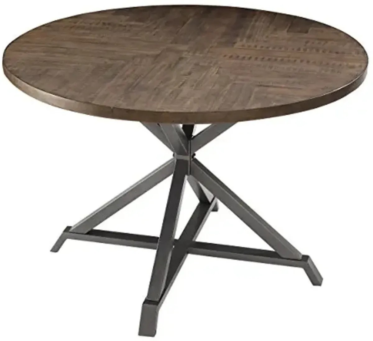 Homelegance Fideo 45" Round Industrial Style Dining Table, Pine,Brown