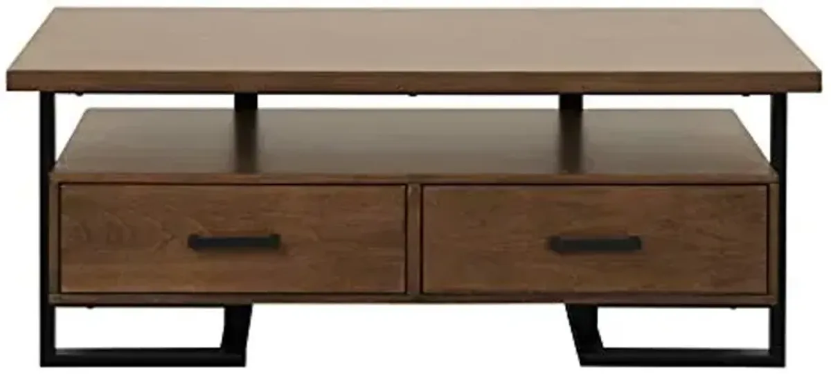 Lexicon District 48" x 24" Coffee Table, Brown Walnut