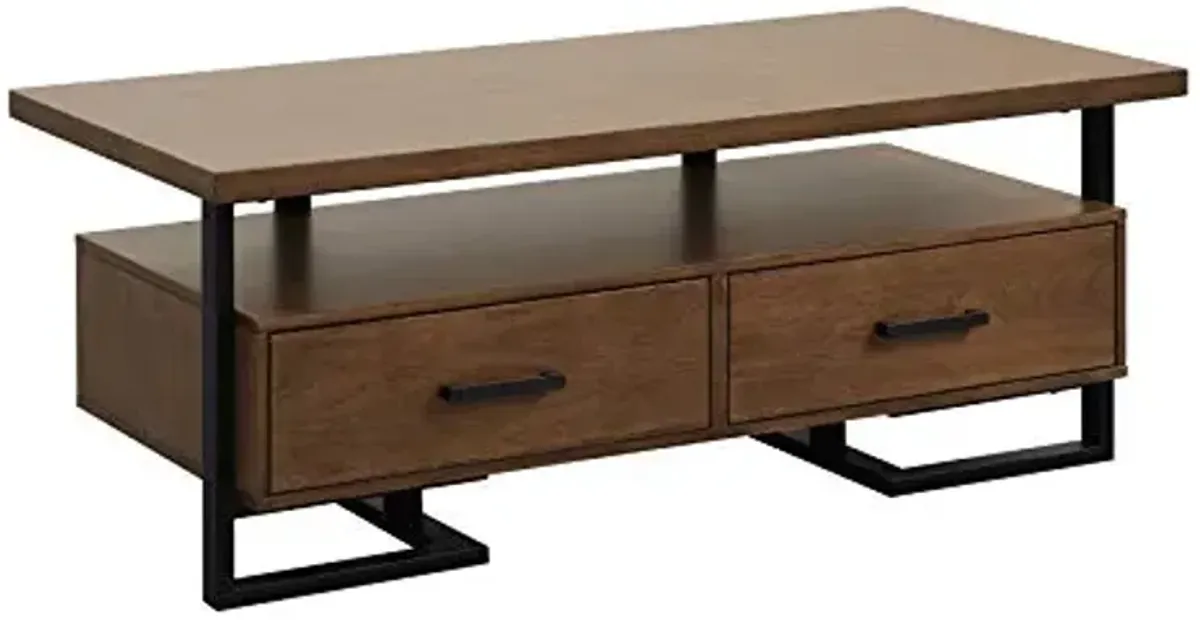 Lexicon District 48" x 24" Coffee Table, Brown Walnut