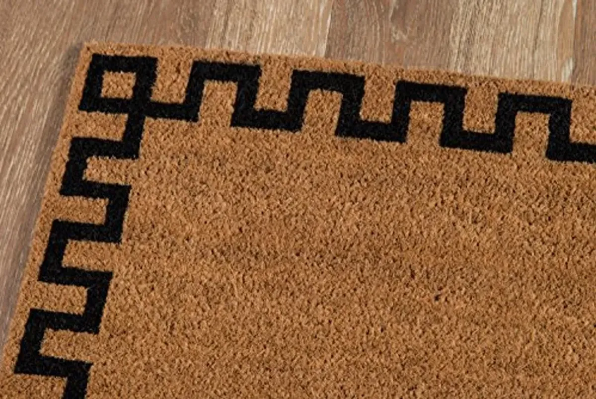 Erin Gates by Momeni Park Greek Key Natural Hand Woven Natural Coir Doormat 1'6" X 2'6"