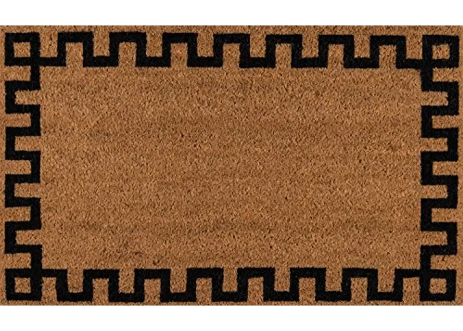 Erin Gates by Momeni Park Greek Key Natural Hand Woven Natural Coir Doormat 1'6" X 2'6"