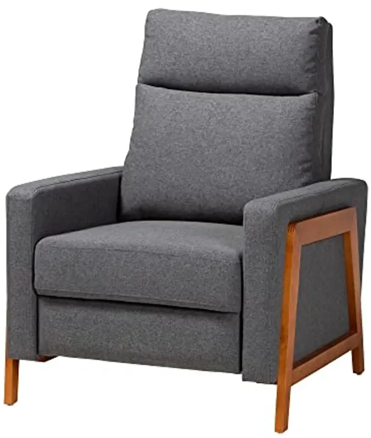 Baxton Studio Halstein Lounge Chair, Grey