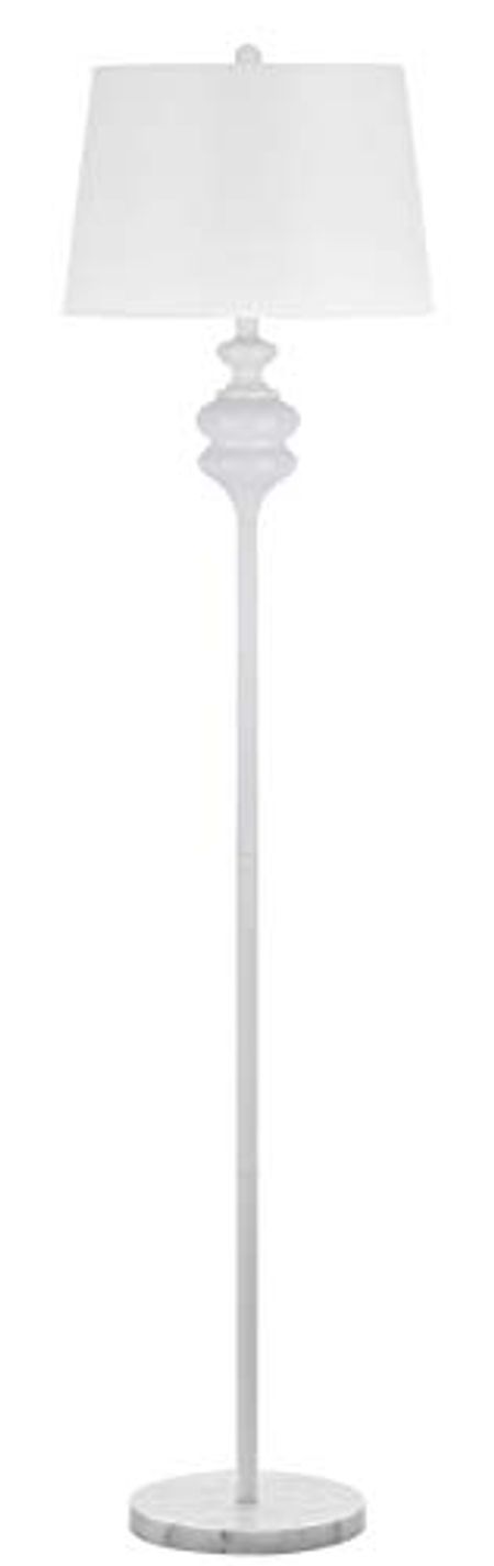 SAFAVIEH Lighting Collection Torc Modern Contemporary Farmhouse White 68-inch Living Room Bedroom Home Office Standing Floor Lamp (LED Bulb Included)