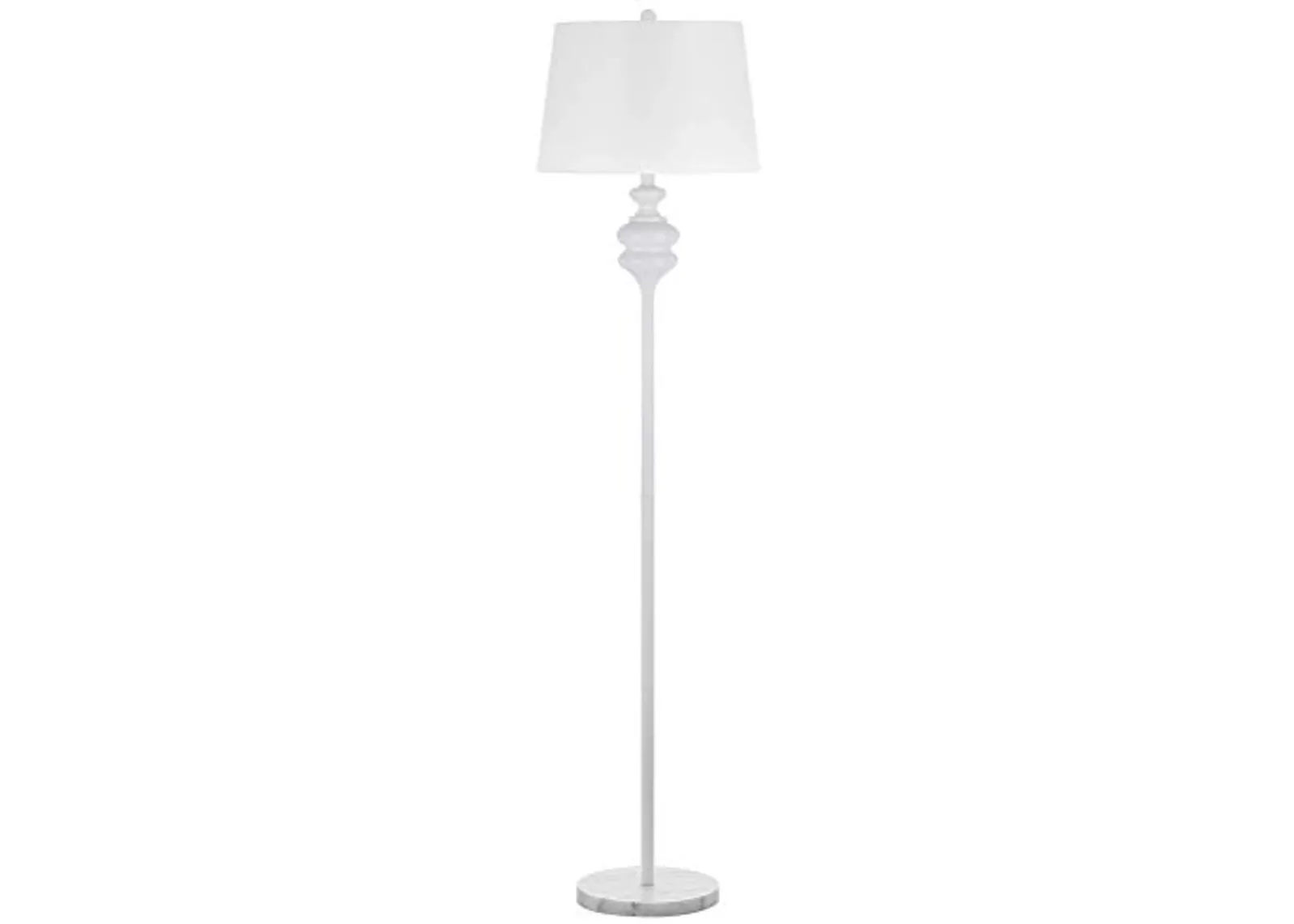 SAFAVIEH Lighting Collection Torc Modern Contemporary Farmhouse White 68-inch Living Room Bedroom Home Office Standing Floor Lamp (LED Bulb Included)