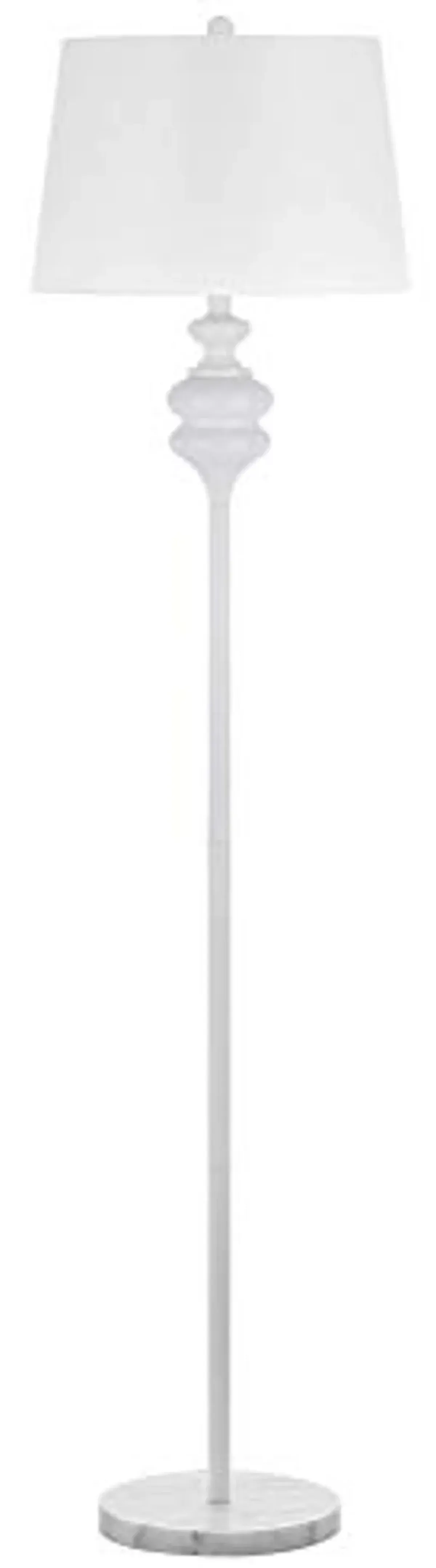 SAFAVIEH Lighting Collection Torc Modern Contemporary Farmhouse White 68-inch Living Room Bedroom Home Office Standing Floor Lamp (LED Bulb Included)