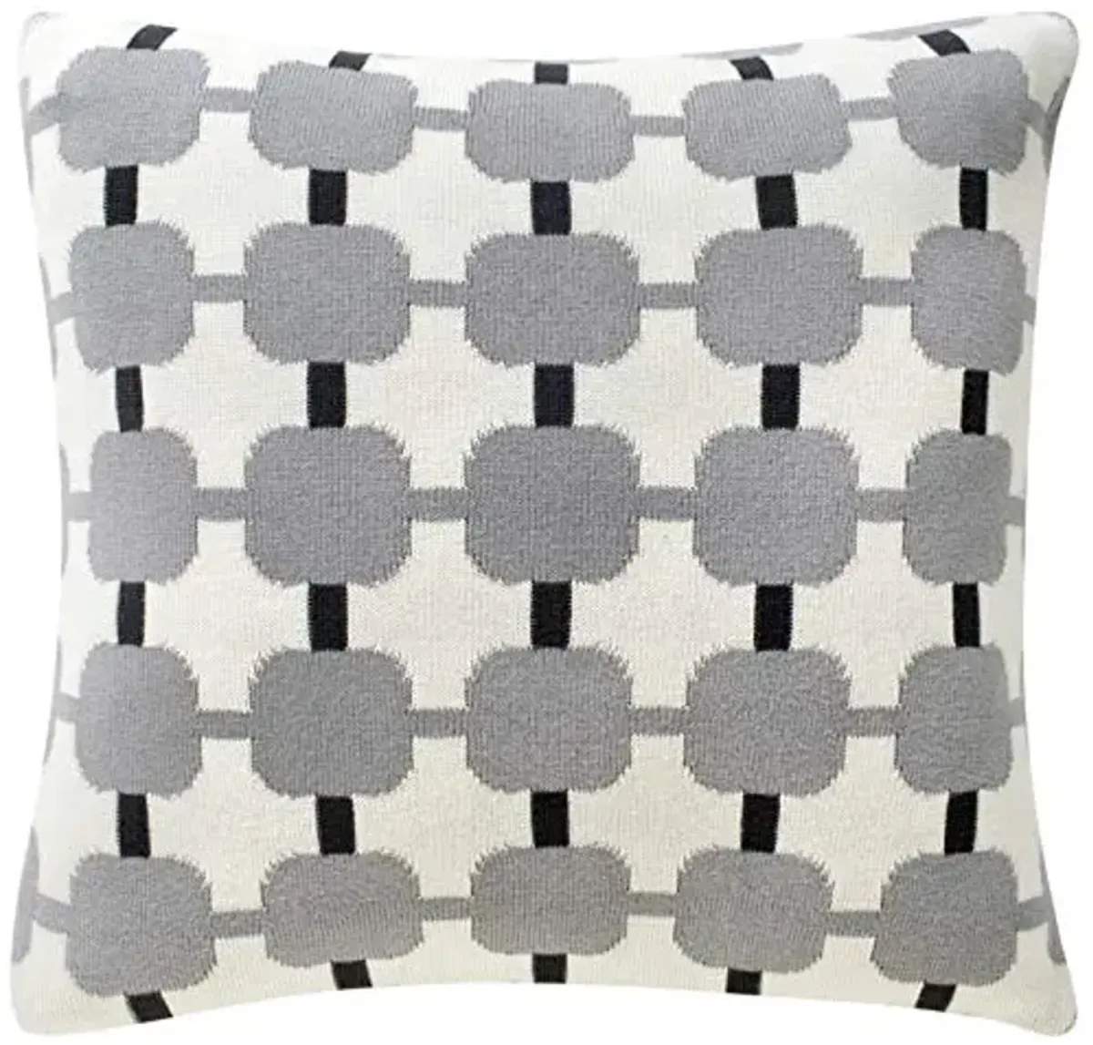 Safavieh Pillow Collection Retro Square 12" x 20", Light Gray
