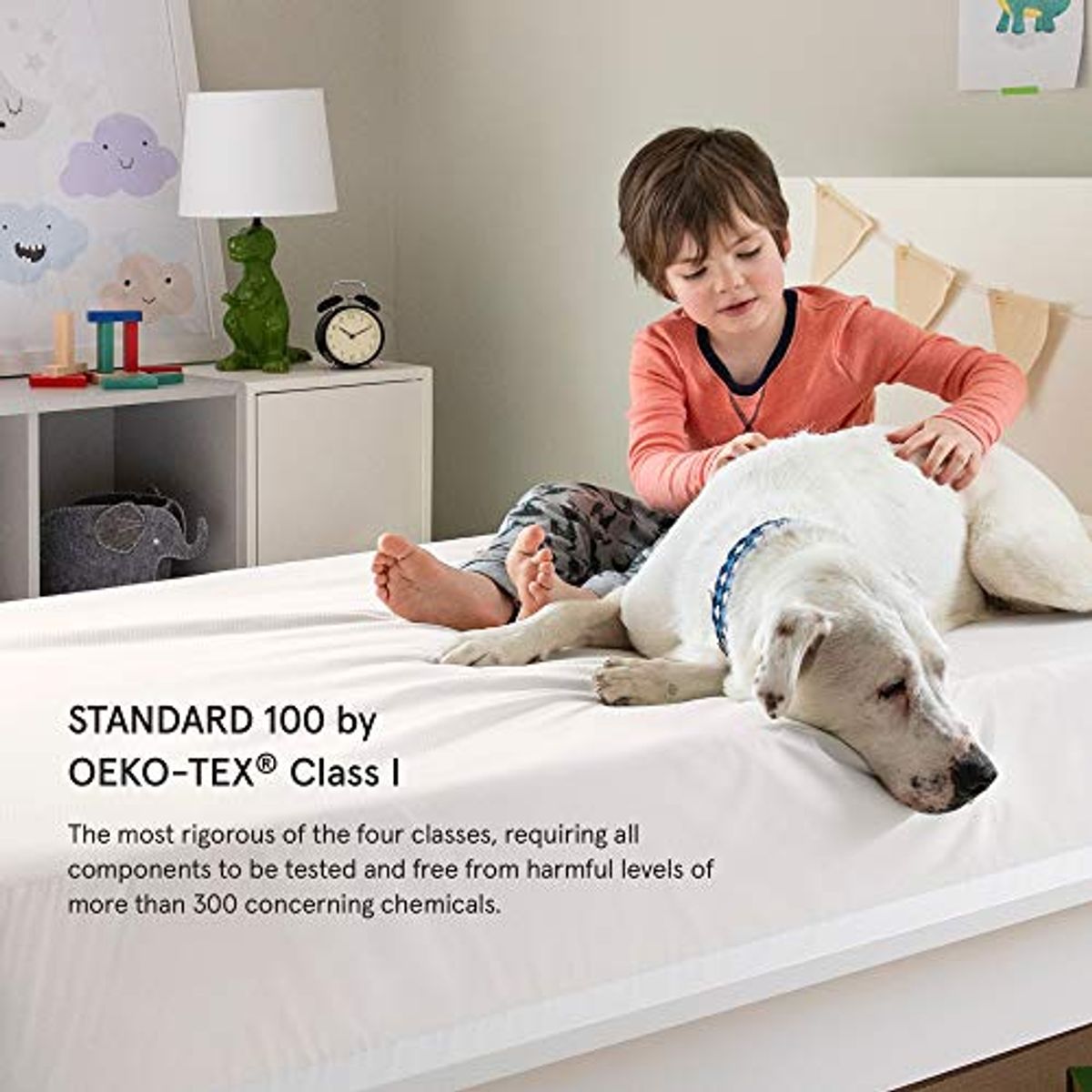 Tuft & Needle Twin Mattress Protector - Waterproof, Liquid-Proof, Sleeps Quiet, Fitted Sheet Style, Soft and Comfortable White