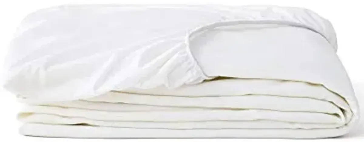 Tuft & Needle Twin Mattress Protector - Waterproof, Liquid-Proof, Sleeps Quiet, Fitted Sheet Style, Soft and Comfortable White