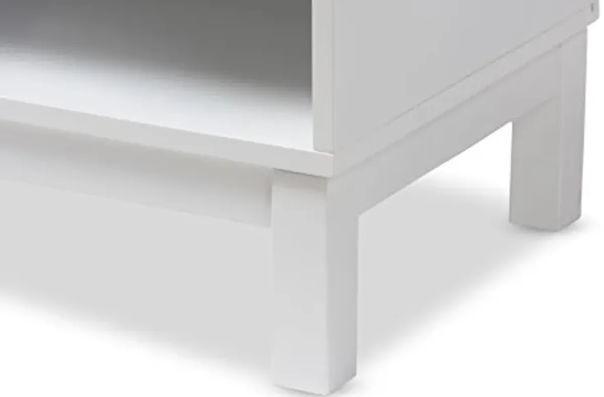 Baxton Studio Gwyneth Nightstand, White