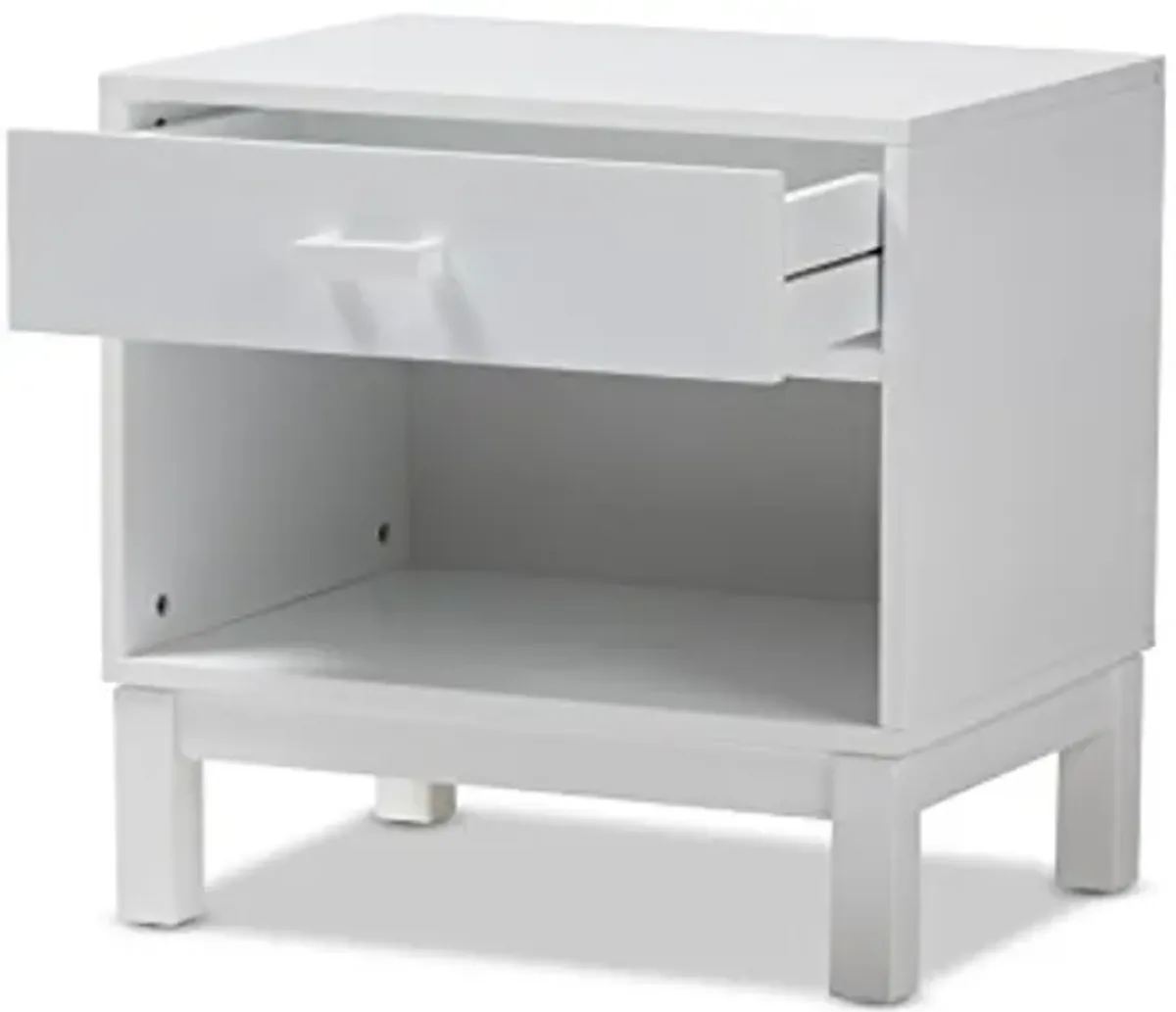 Baxton Studio Gwyneth Nightstand, White