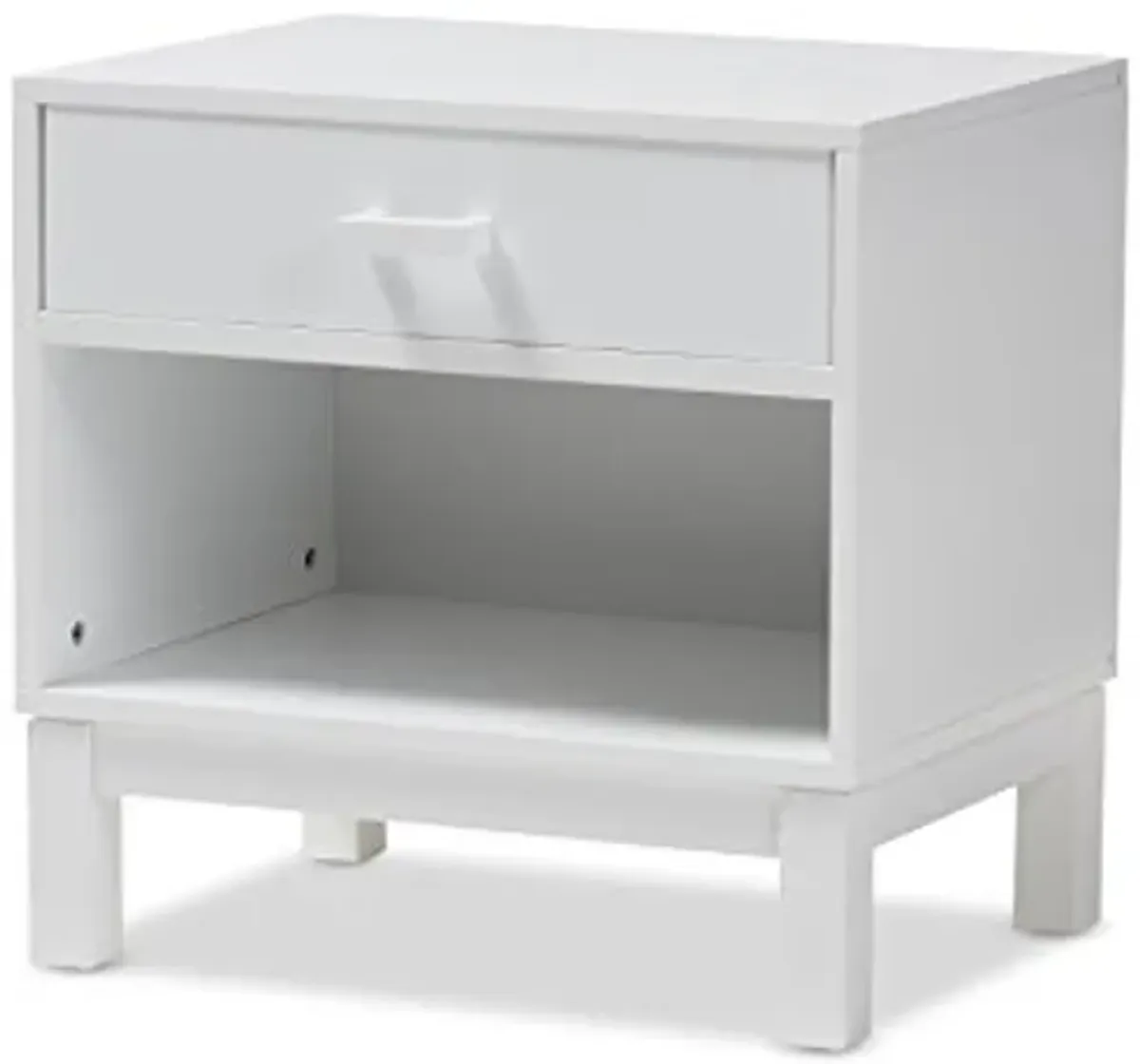 Baxton Studio Gwyneth Nightstand, White