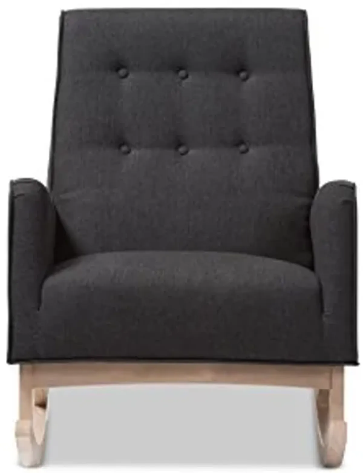 Baxton Studio Martine Rocking chair Dark Grey