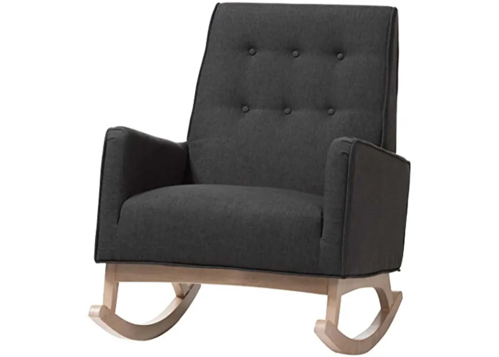 Baxton Studio Martine Rocking chair Dark Grey