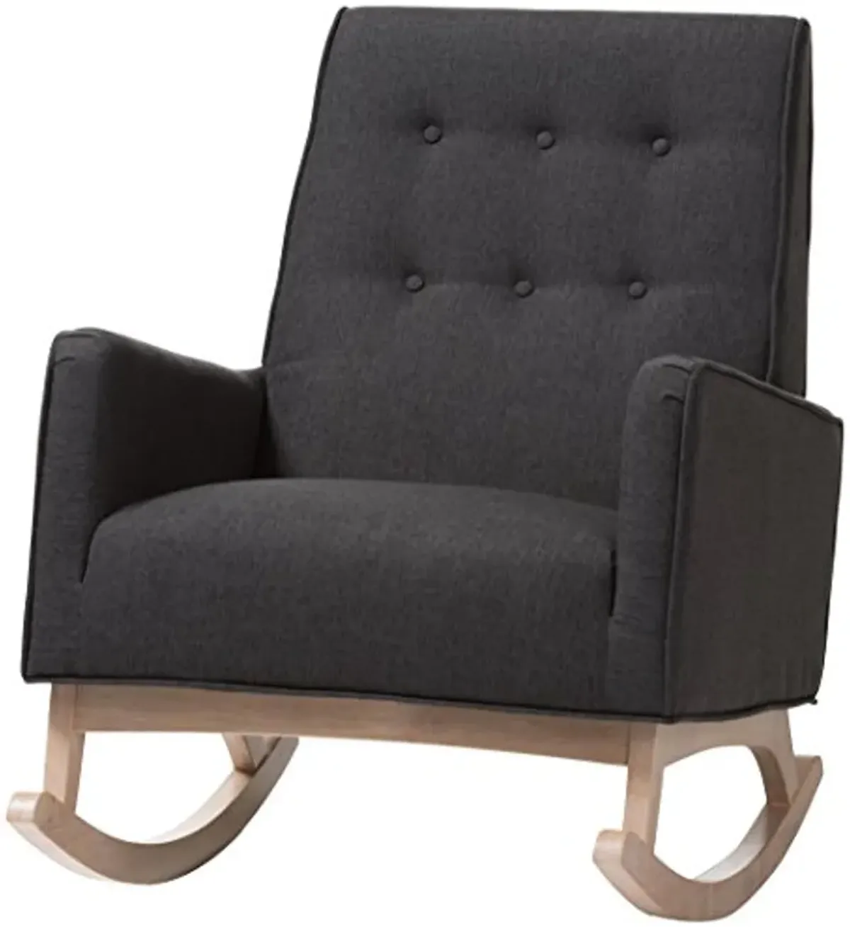 Baxton Studio Martine Rocking chair Dark Grey