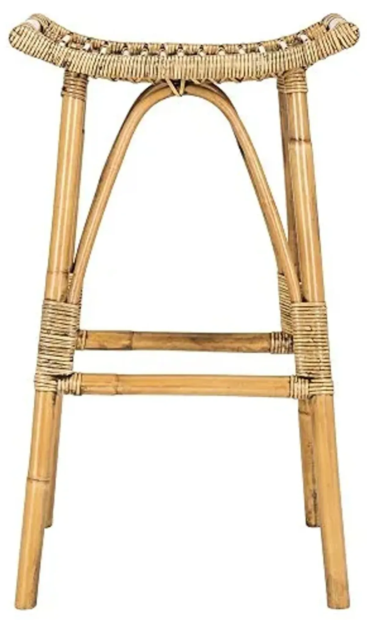 Safavieh Home Collection Leda Brown Rattan 31-inch Bar Stool