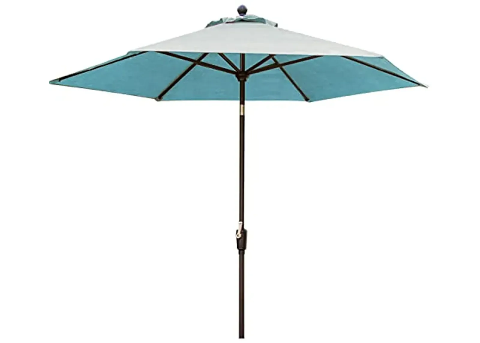 Hanover Traditions 11 Ft. Patio Umbrella with Rust-Resistant Aluminum PVC, Easy-Crank Lever, and Weather-Resistant Fabric, Outdoor Umbrella, Blue