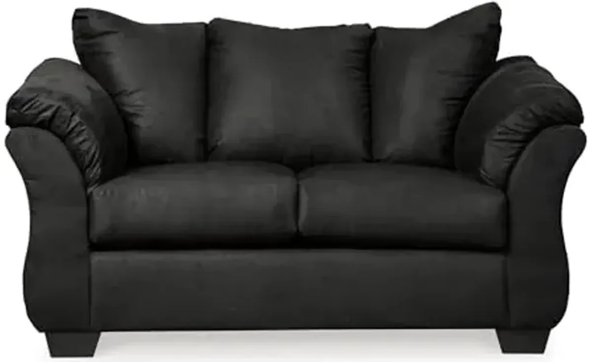 Signature Design by Ashley Darcy Casual Plush Loveseat, Black