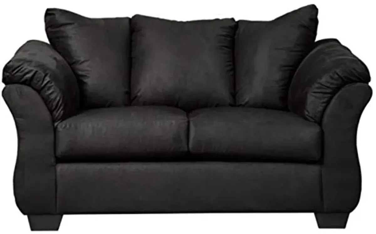 Signature Design by Ashley Darcy Casual Plush Loveseat, Black