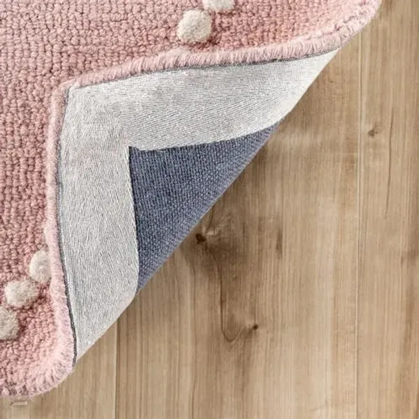 nuLOOM Hand Tufted Elvia Area Rug, 6' Round, Baby Pink