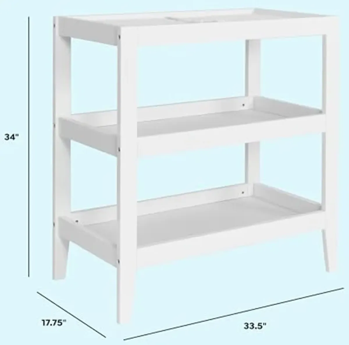 DaVinci Carter's Colby Changing Table in White, GREENGUARD Gold Certified