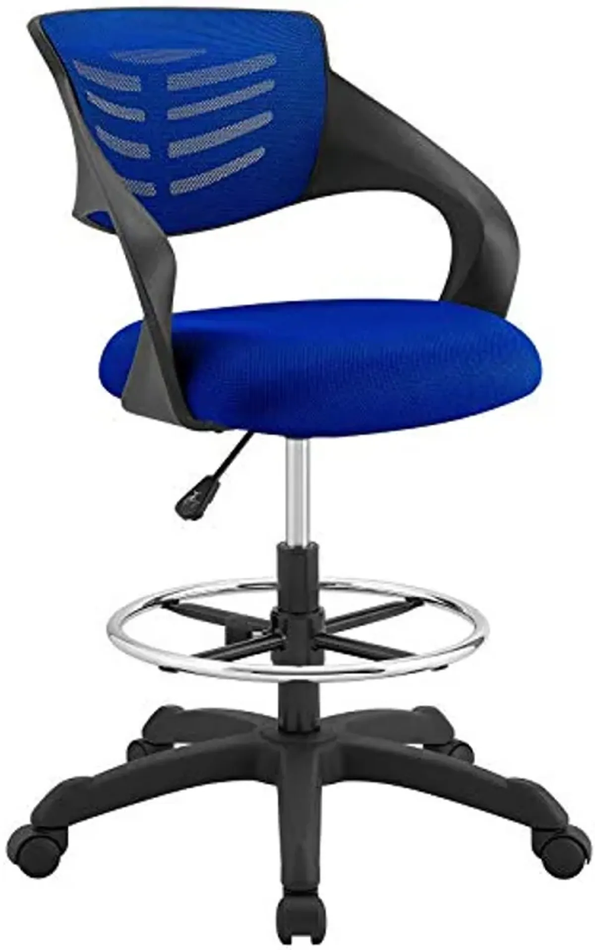 Modway Thrive Drafting Chair - Tall Office Chair for Adjustable Standing Desks in Blue