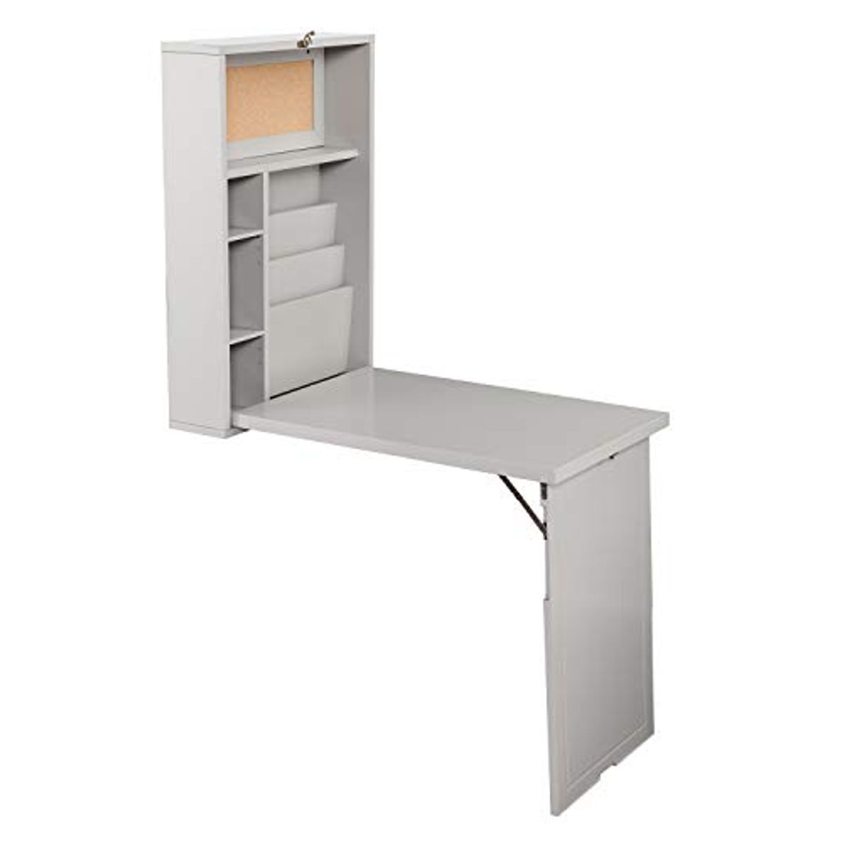 Southern Enterprises Convertible Wall Mount Desk, Grey