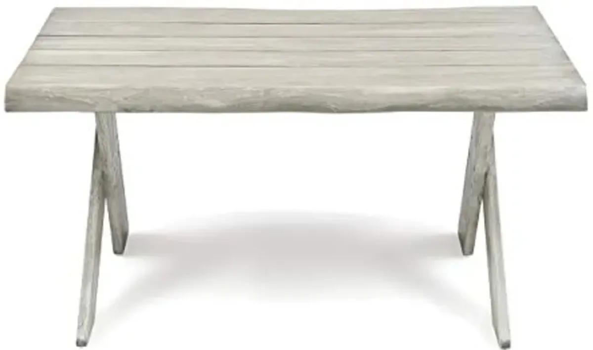 Great Deal Furniture Christopher Knight Home Irene Outdoor Acacia Wood Coffee Table, Sandblast Light Grey