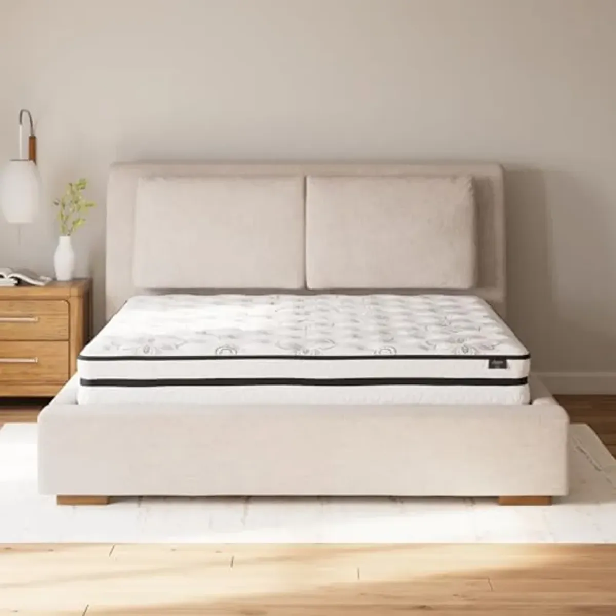 Signature Design by Ashley Queen Size Chime 10 Inch Medium Firm Hybrid Mattress with Cooling Gel Memory Foam