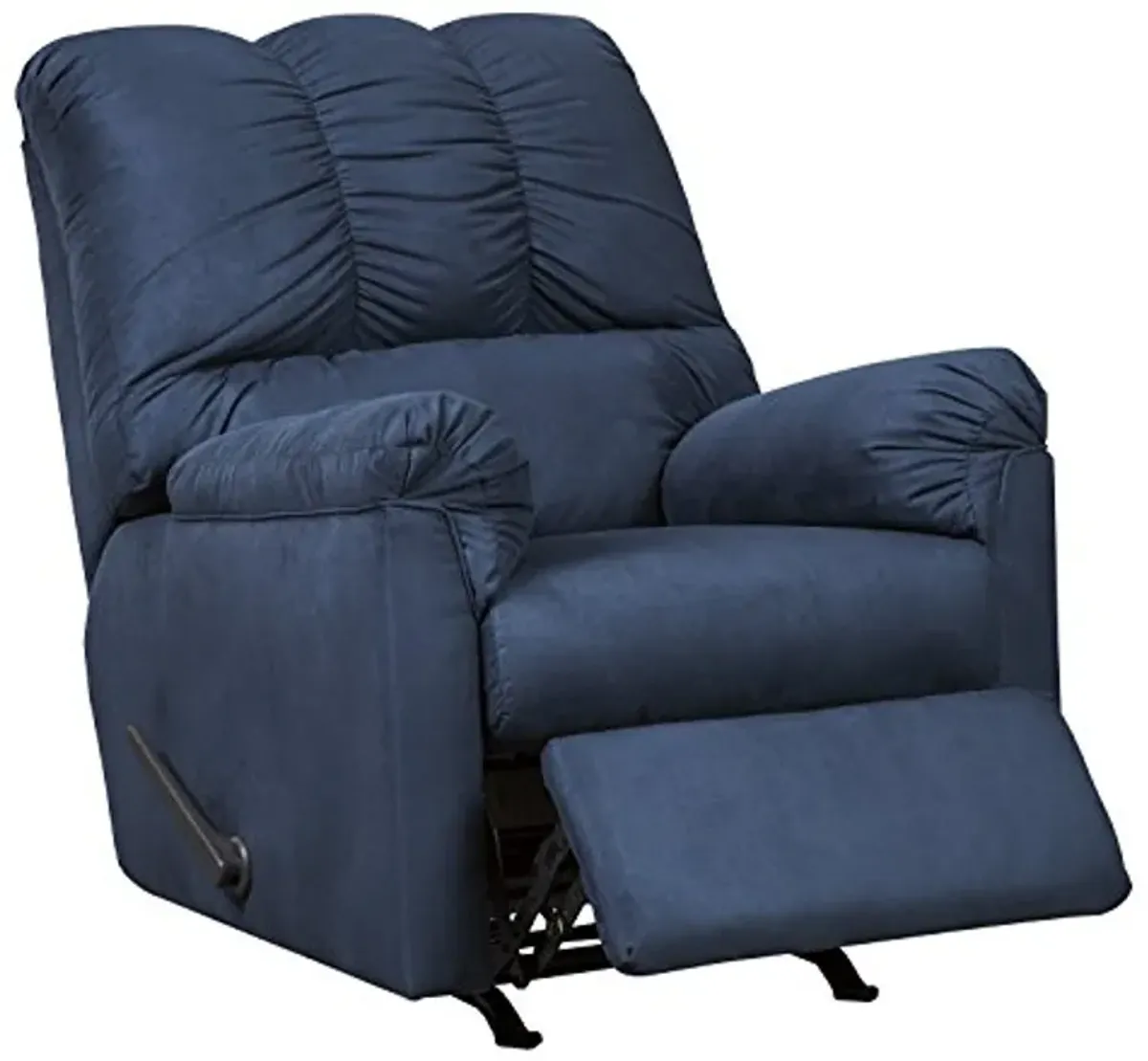 Signature Design by Ashley Darcy Casual Plush Manual Pull-Tab Rocker Recliner, Dark Blue