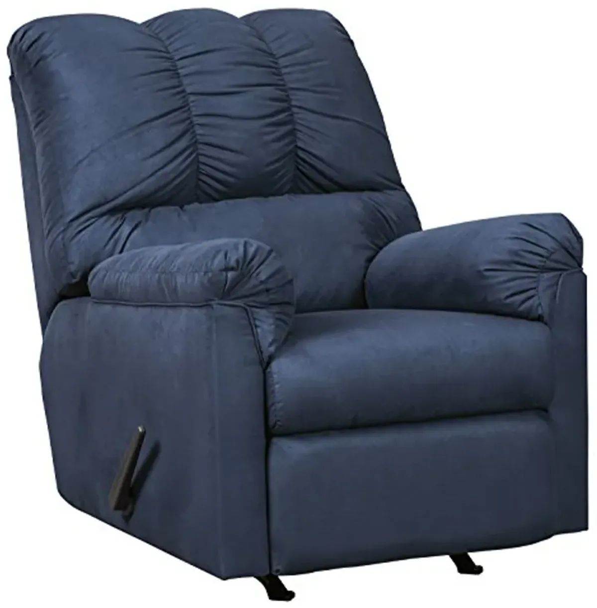 Signature Design by Ashley Darcy Casual Plush Manual Pull-Tab Rocker Recliner, Dark Blue