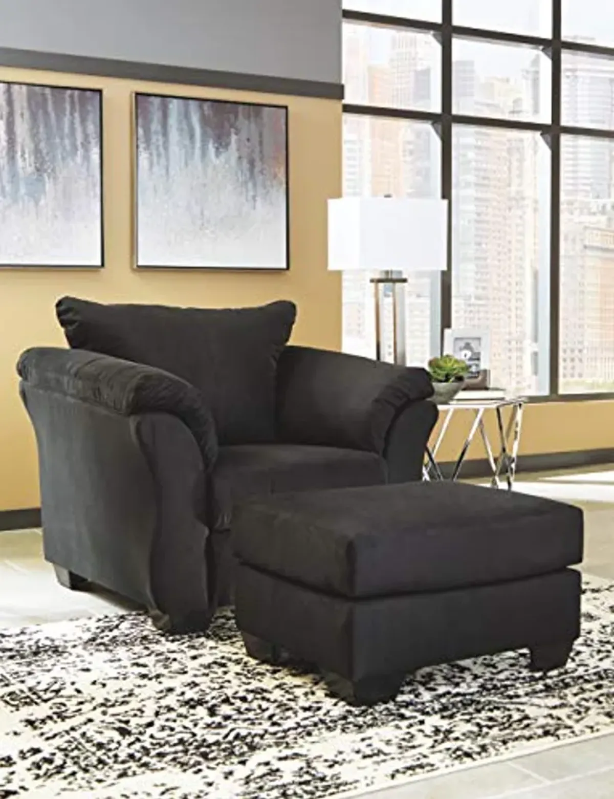 Signature Design by Ashley Darcy Casual Plush Chair, Black