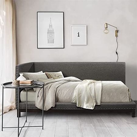 Homelegance Portage Fabric Upholstered Daybed, Twin, Gray