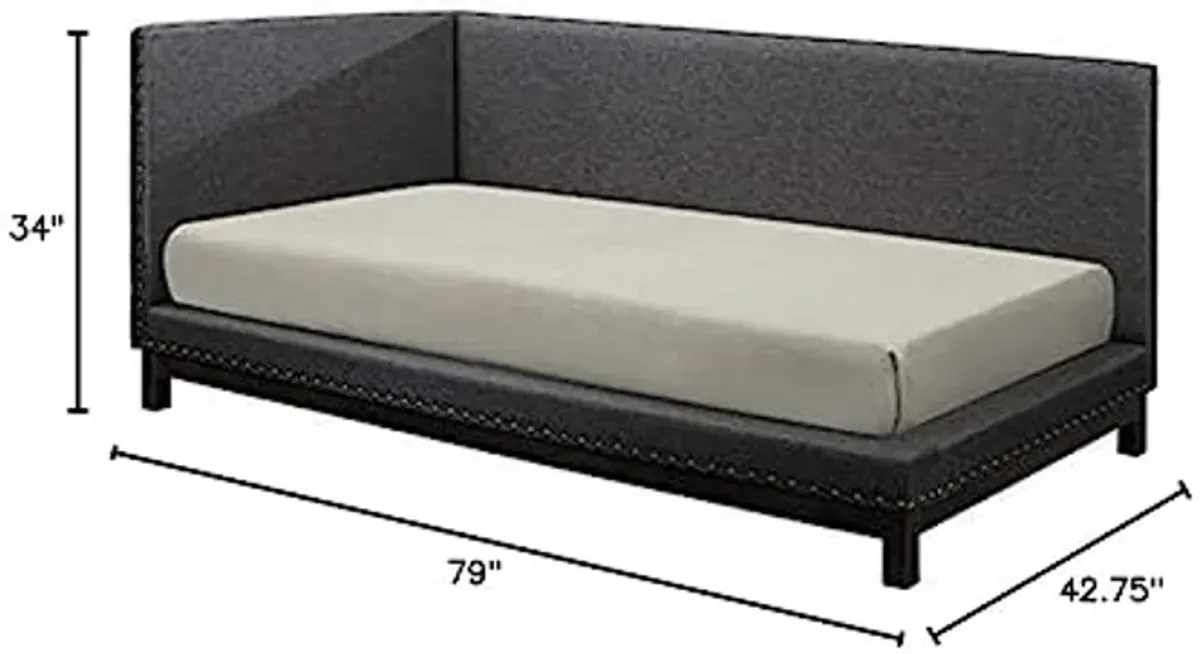 Homelegance Portage Fabric Upholstered Daybed, Twin, Gray