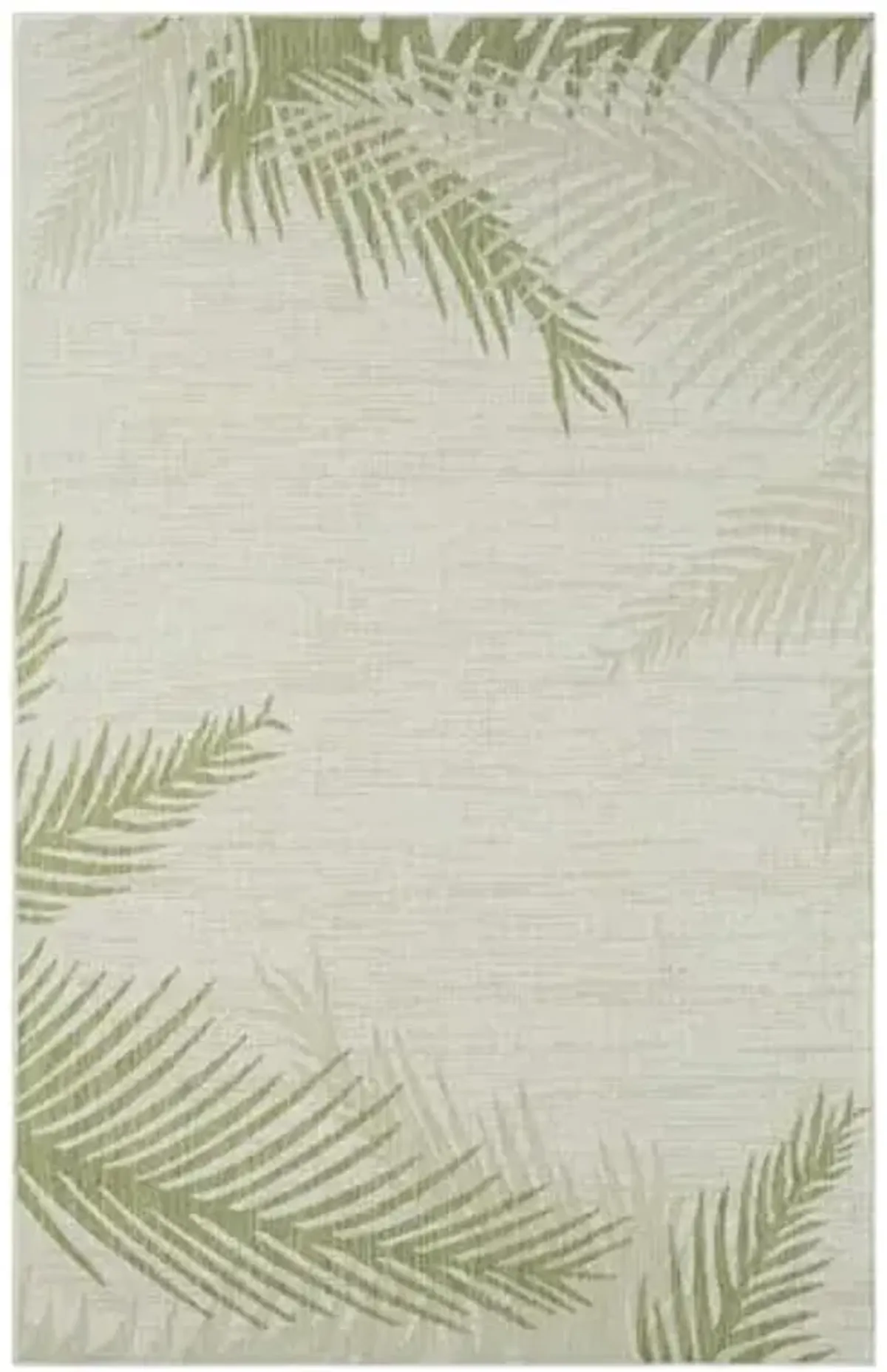 LR Home 5 x 7 Indoor/Outdoor Area Rug for Home Decor | Coastal Palm Leaf Carpet for Living Room, Bedroom, playroom, Patio, Garden | Modern Farmhouse Rug | Green/Beige