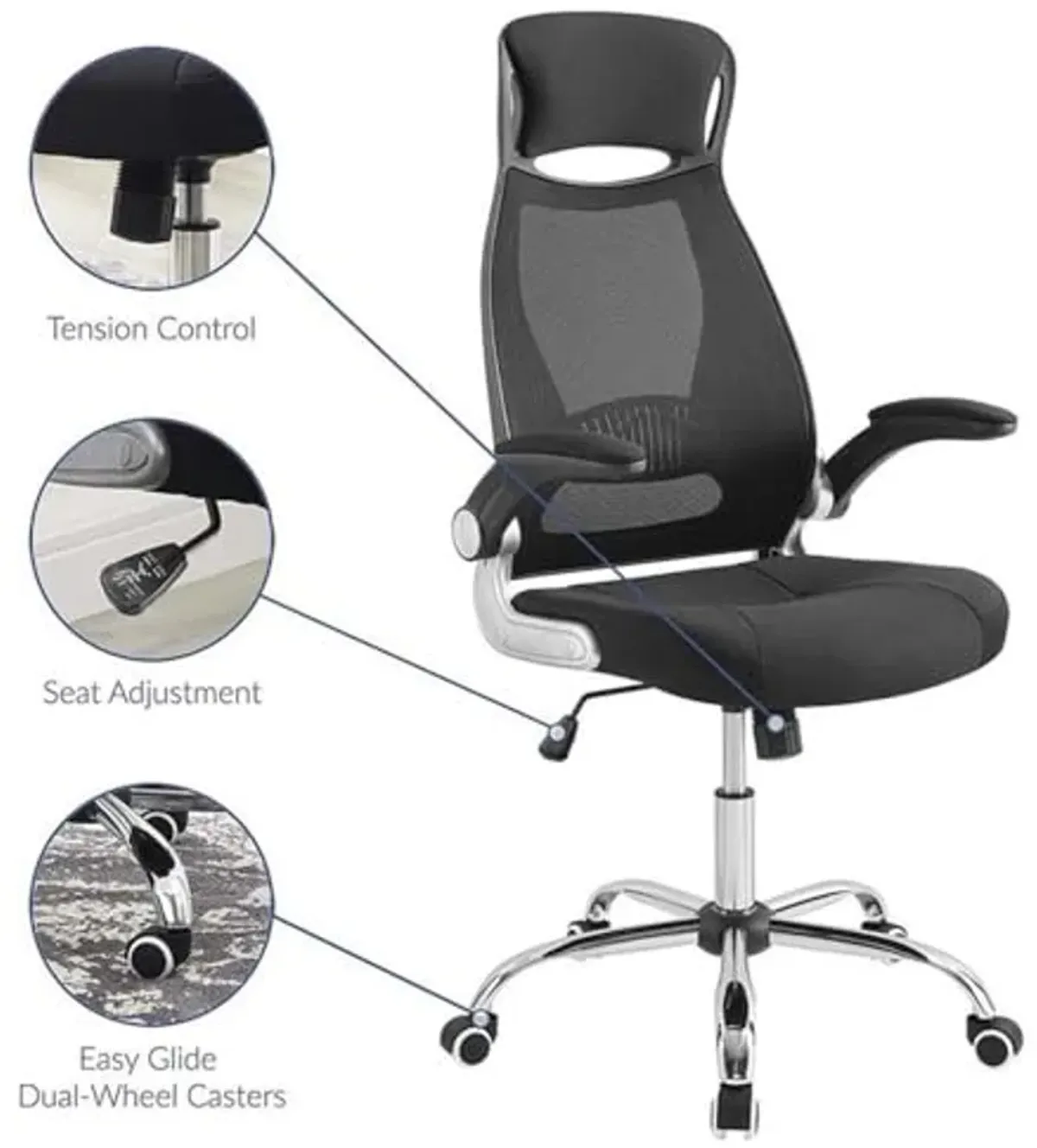 Modway Expedite High Back Tall Ergonomic Computer Desk Office Chair In [COLOR}