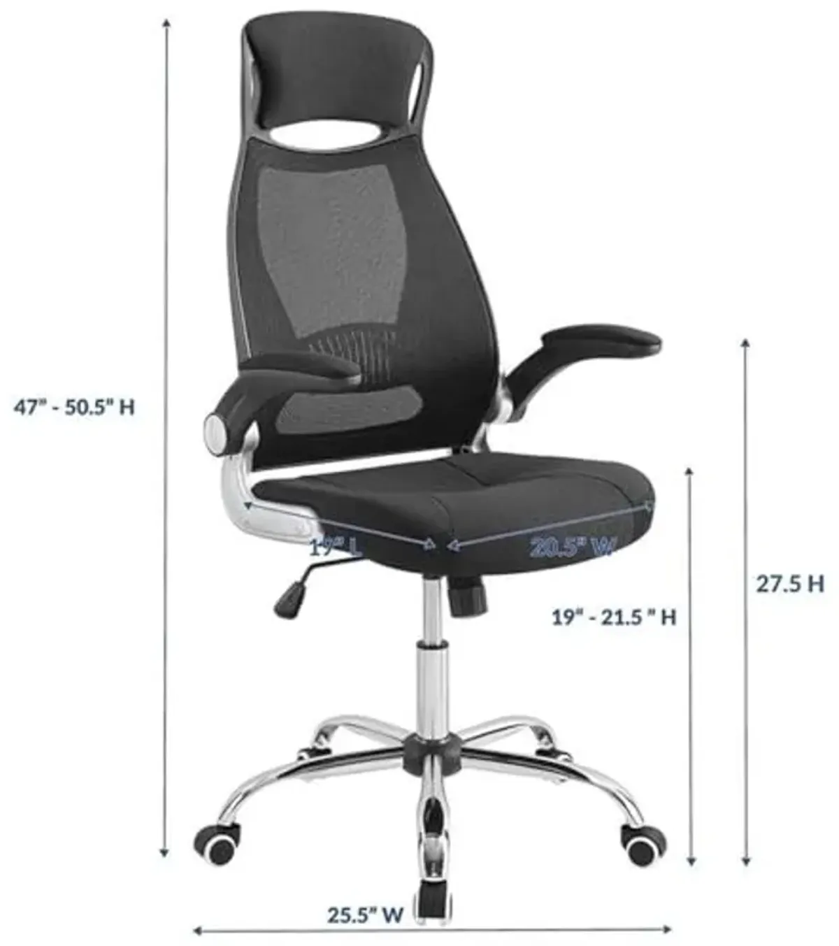 Modway Expedite High Back Tall Ergonomic Computer Desk Office Chair In [COLOR}