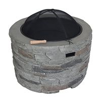 Christopher Knight Home Dione Outdoor 32" Wood Burning Light-Weight Concrete Round Fire Pit, Grey
