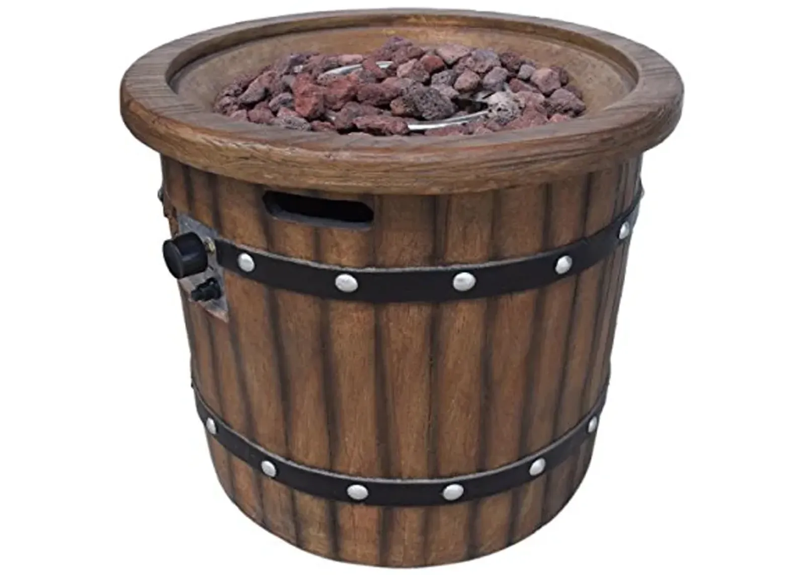 Christopher Knight Home Muriel Outdoor 25" Light-Weight Concrete Round Fire Pit 40K BTU, Dark Brown