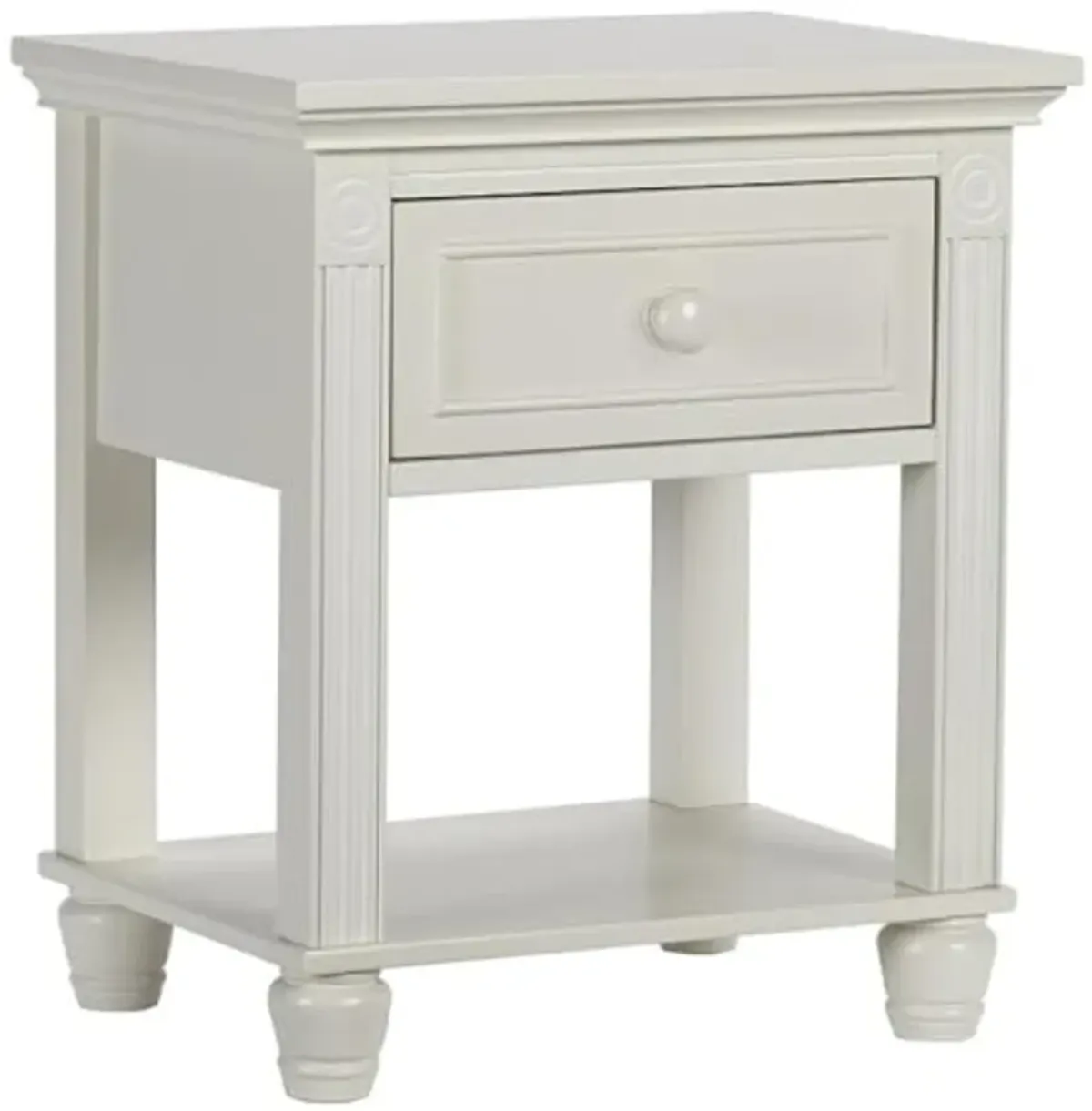 Baby Cache Montana Collection Natural Hardwood End Table Combo With Lasting Quality Design & Kilndried Hand Crafted Construction, Glazed White, Nightstand, 31 Pounds