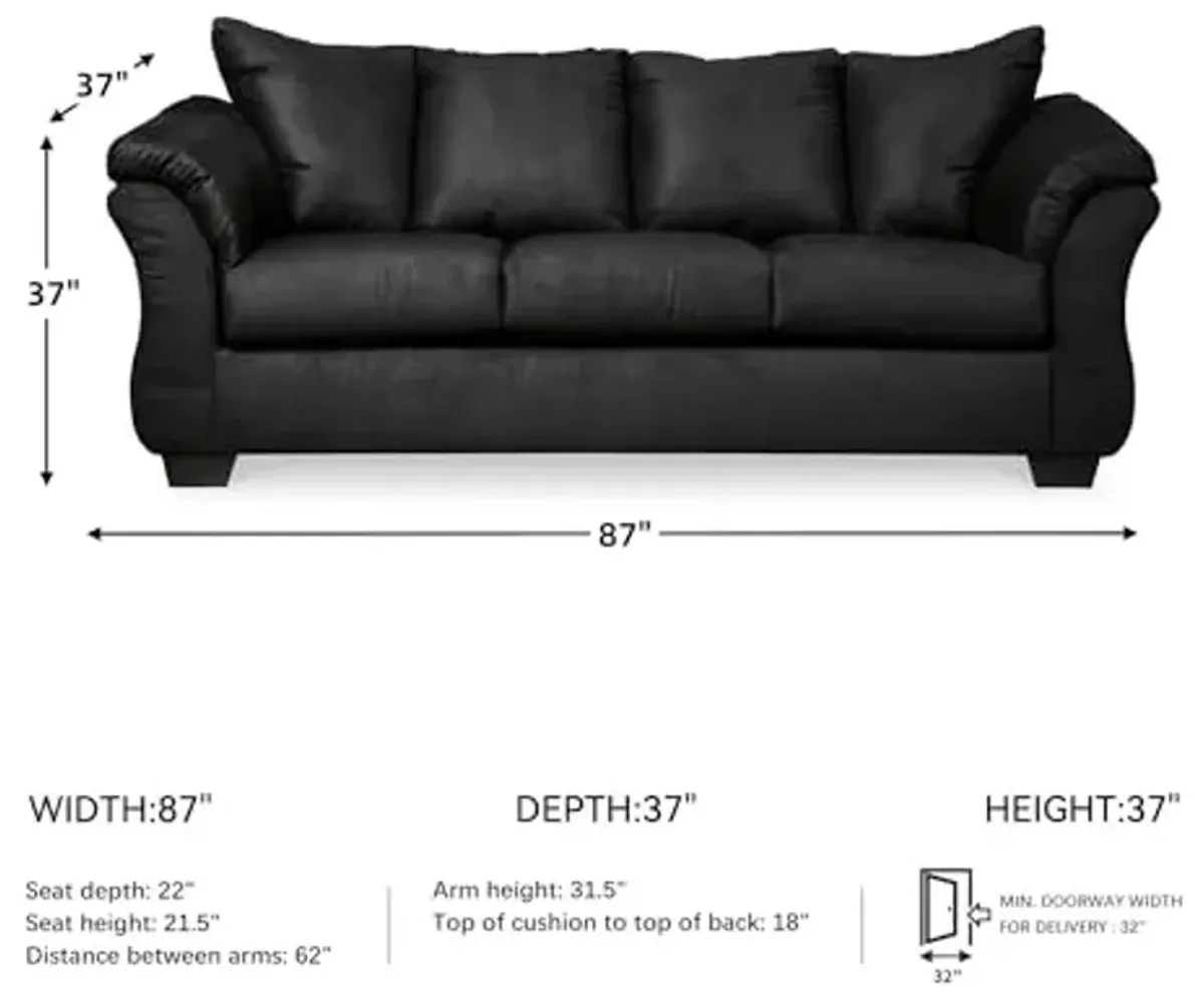 Signature Design by Ashley Darcy Classic Contemporary Sofa, Black