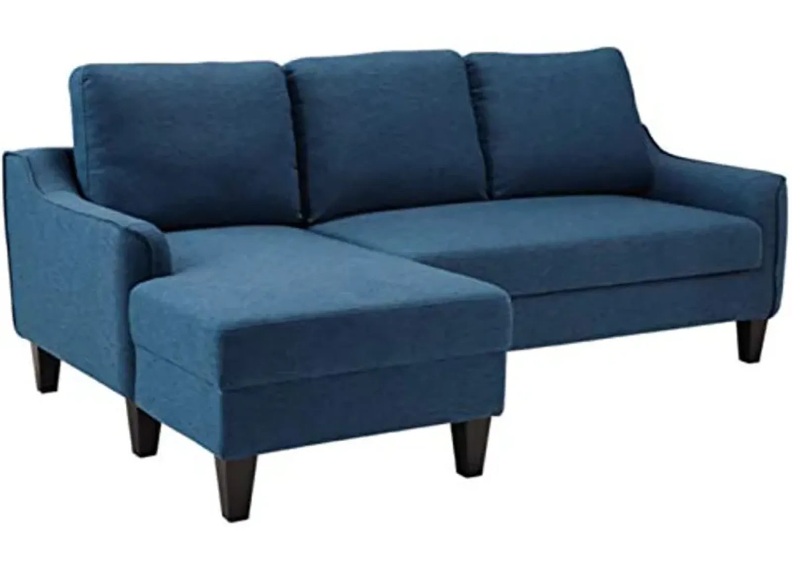 Signature Design by Ashley Jarreau Modern Sectional Sleeper Sofa Couch with Chaise Lounge, Blue