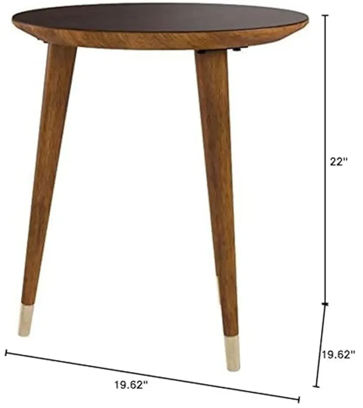 Novogratz Kennington End Table, Walnut