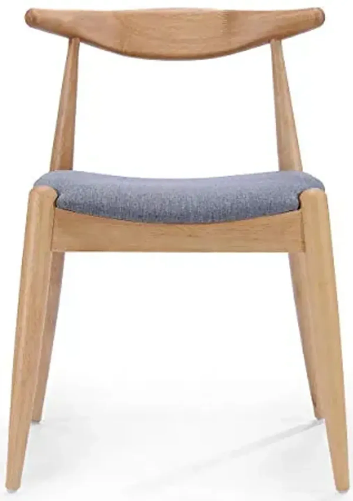 Christopher Knight Home Francie Fabric with Oak Finish Dining Chairs, 2-Pcs Set, Grey / Oak