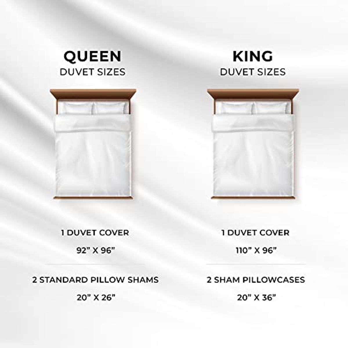 Tribeca Living Egyptian Cotton King Duvet Cover Set, 3pc Oversized Plain Bedding Set Includes King Duvet Cover And Two Sham Pillowcases, 600 Thread Count, Chocolate