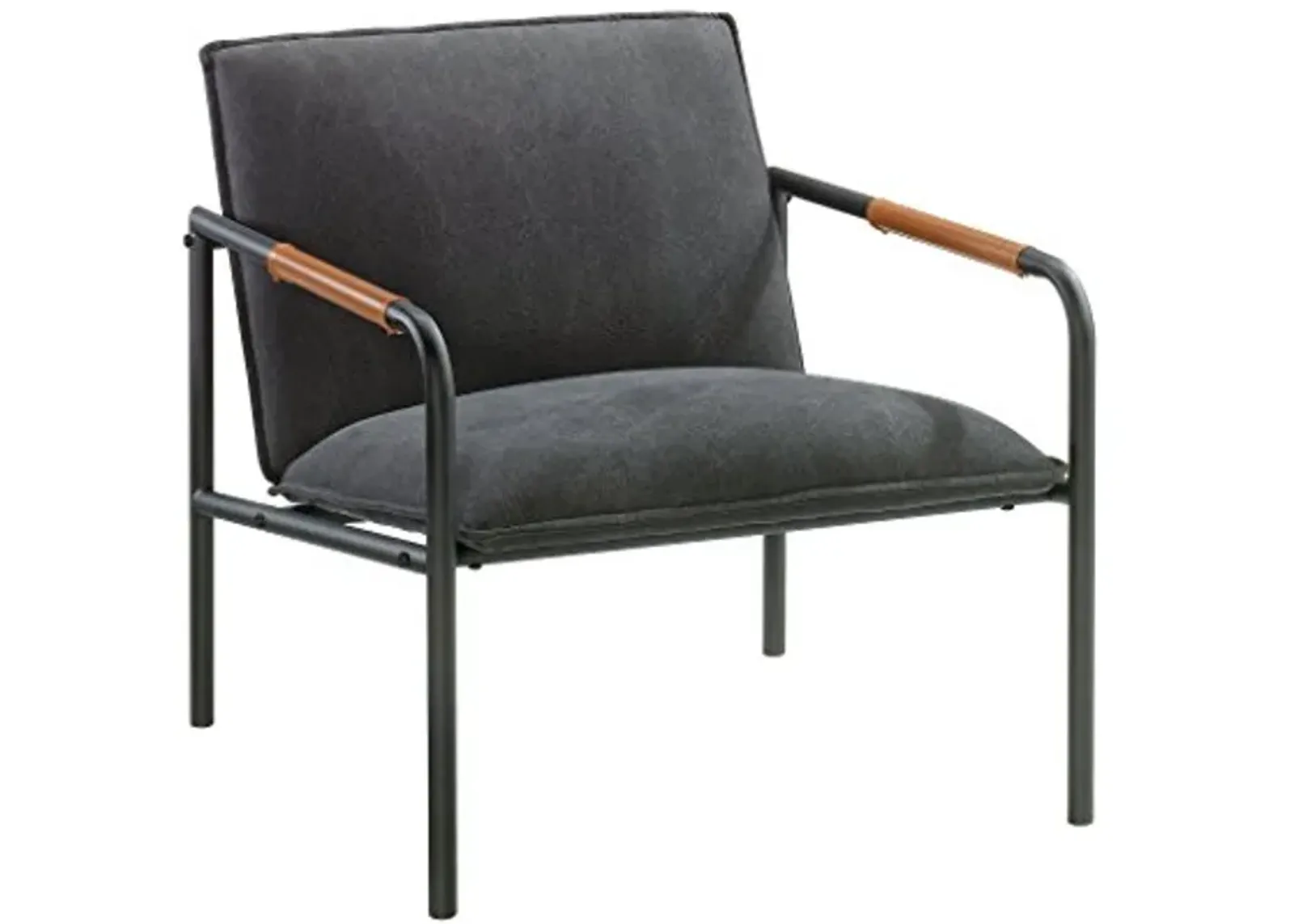 Sauder Boulevard Cafe Metal Lounge Chair, Charcoal Gray finish